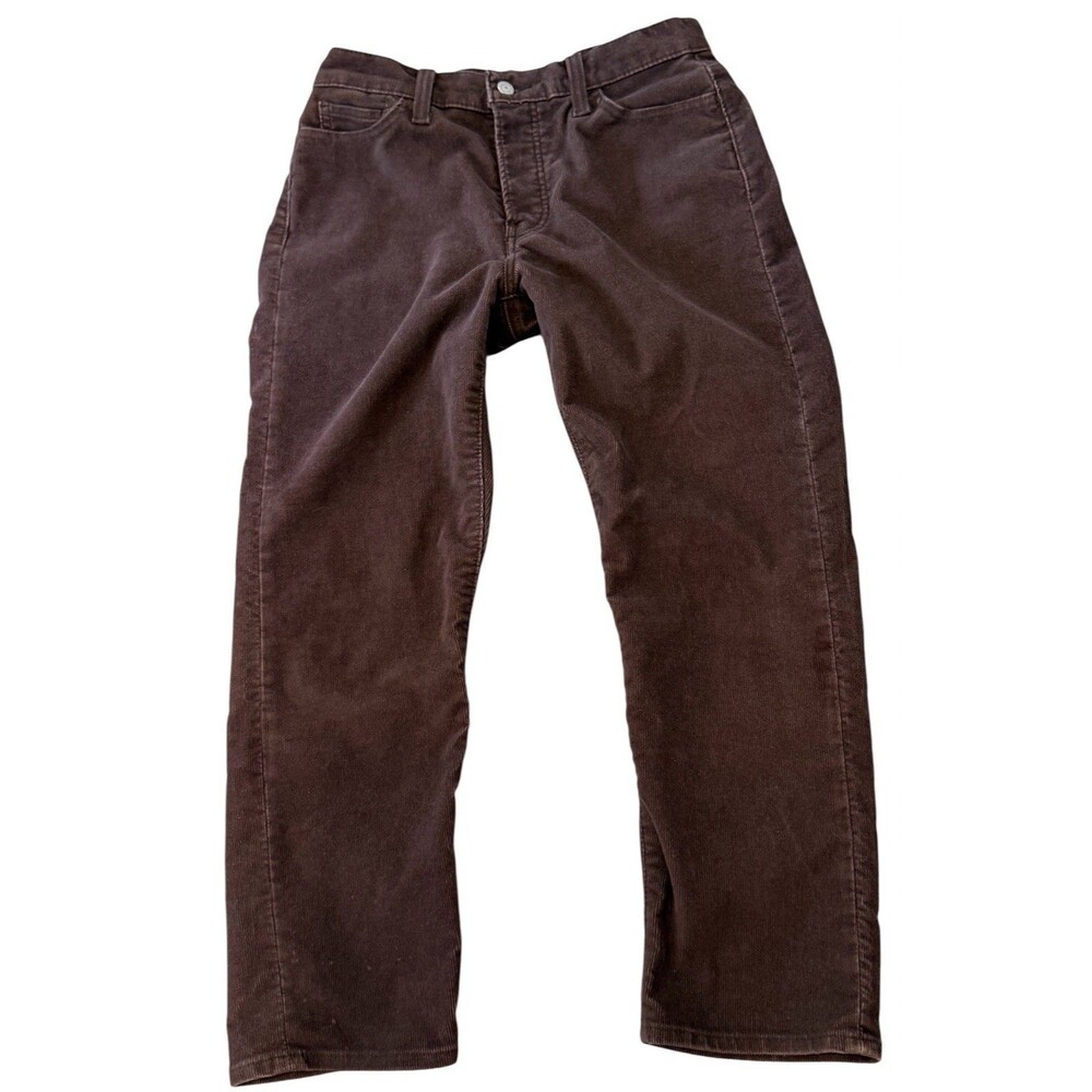 Levis Wedgie Straight Fit Corduroy Pants Womens 29 Brown Cotton Stretch Mid Rise
